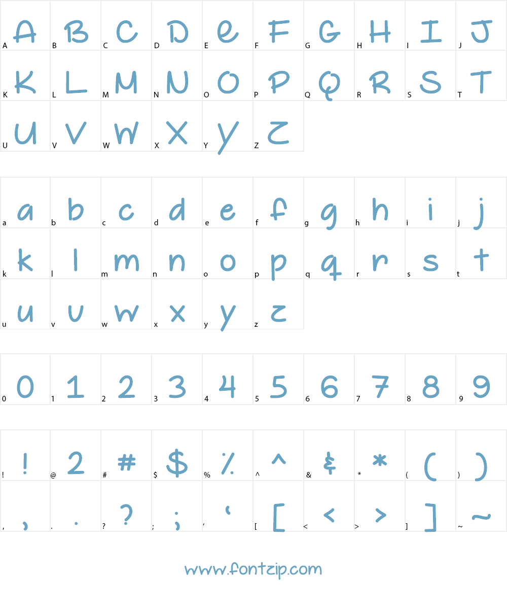 The Happy Giraffe Demo Font Character